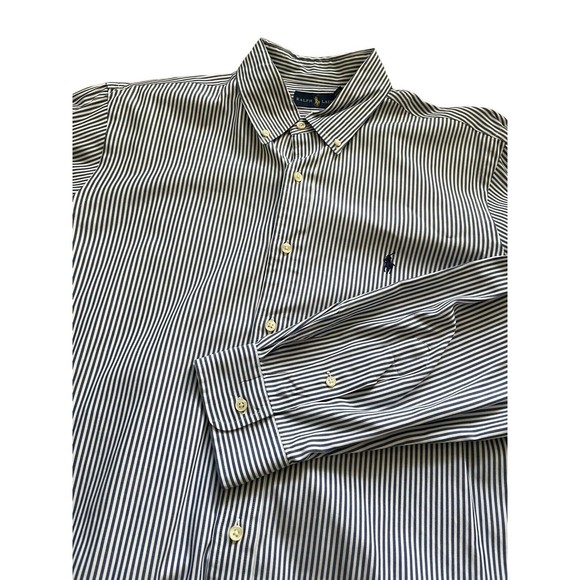Polo Ralph Lauren L/S Custom Fit Button Front Striped Shirt Men's 17/43 - Picture 3 of 6